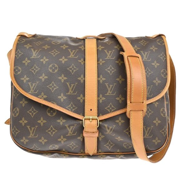 LOUIS VUITTON Saumur 35 Shoulder Bag Monogram Leather BN France - Picture 1 of 16
